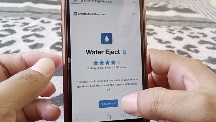 Photo of water eject shortcut on iphone