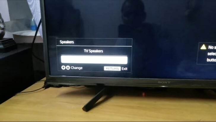Photo of sony tv speaker settings