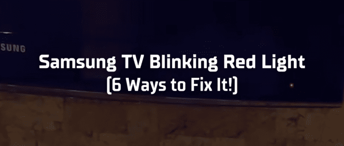 Samsung tv blinking red light featured image