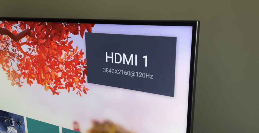 Photo of a TV with a refresh rate of 120 Hz