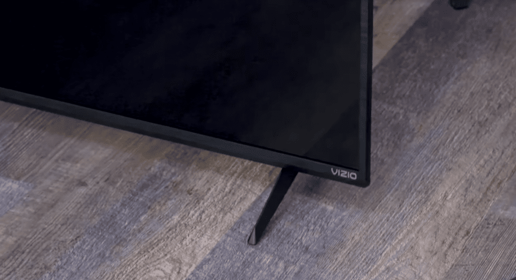 Photo of a corner of a Vizio TV with thin bezels
