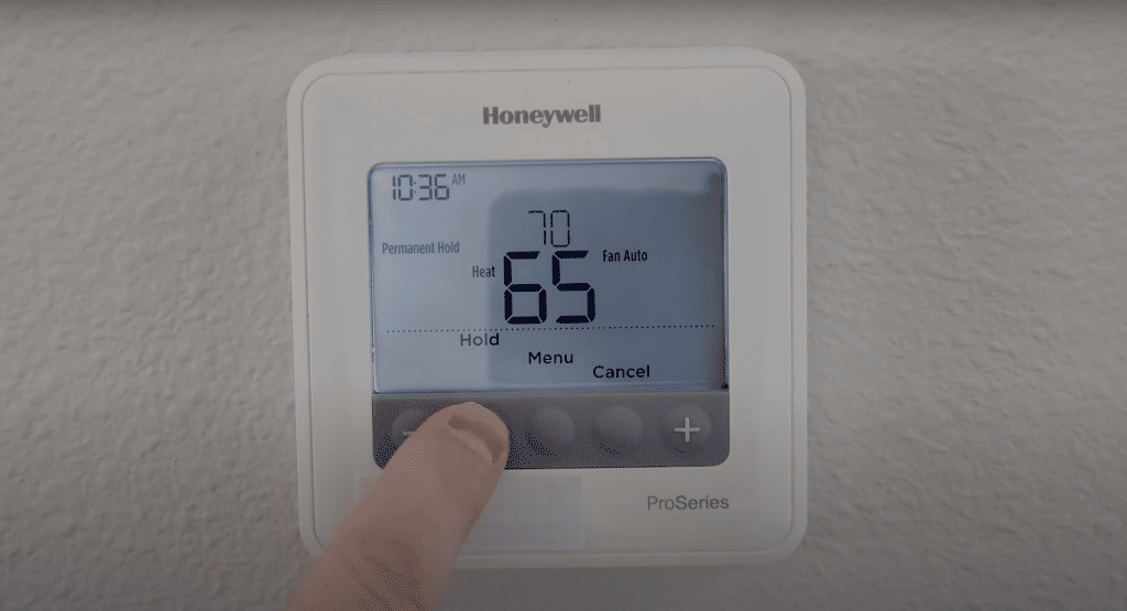 Permanently hold the programmed schedule of Honeywell thermostat