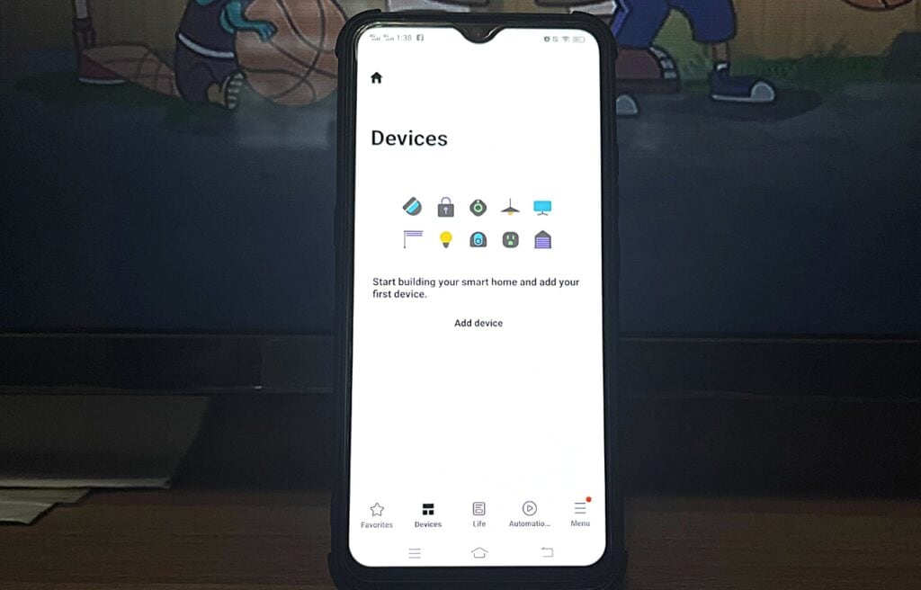 Add device in Samsung Smart Thing App
