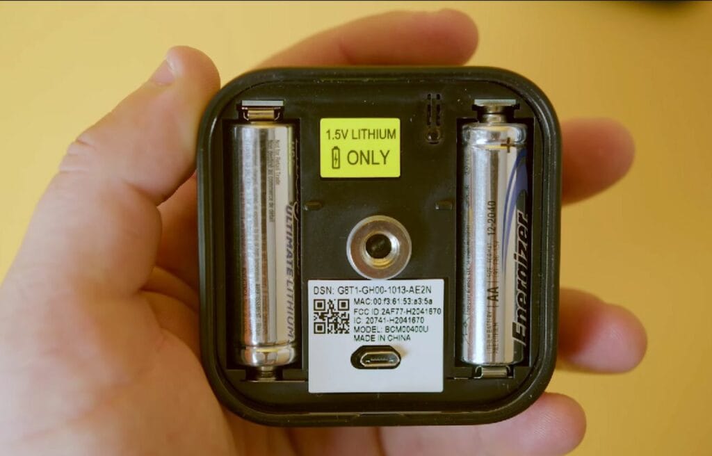 Batteries on a Blink Camera