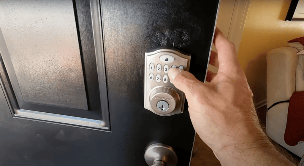 Kwikset Smart Lock putting its code on the door