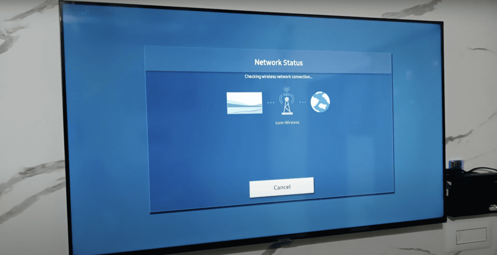 Testing the network in Samsung TV