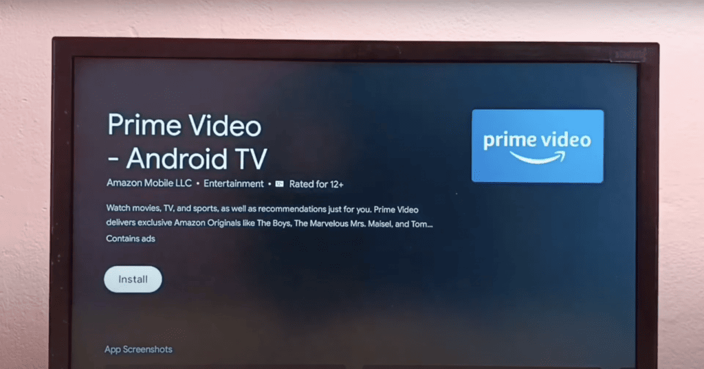 Prime Video app to install on Android TV