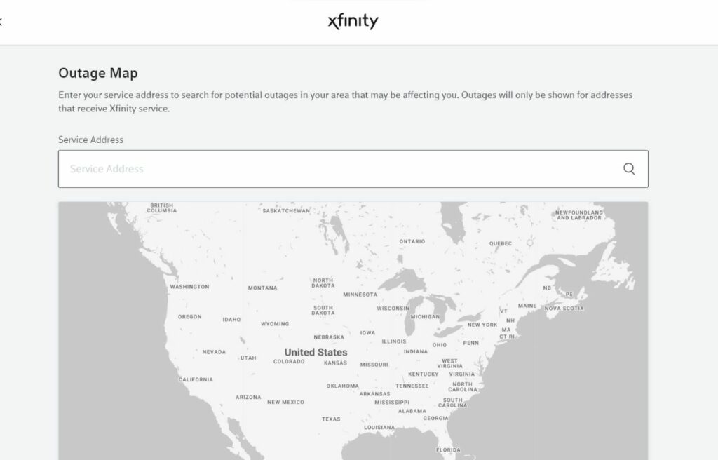 Xfinitty outage map
