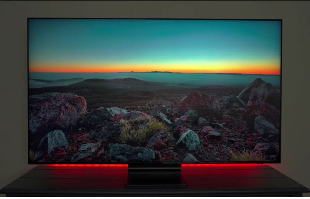Nature scenery played on a Samsung TV