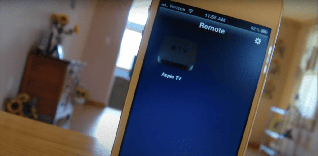 Apple TV connected on an iPhone