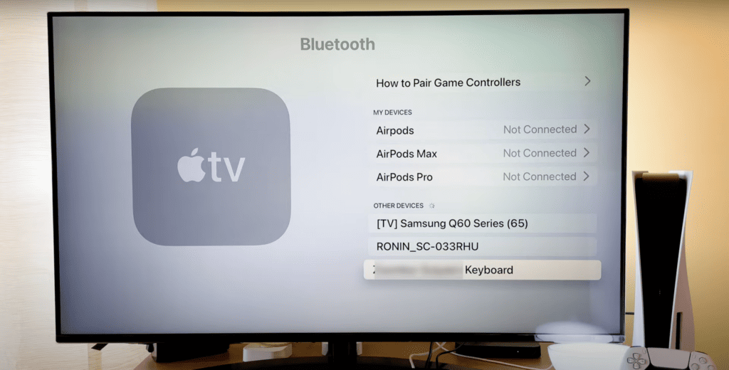Pairing bluetooth keyboard in Apple TV