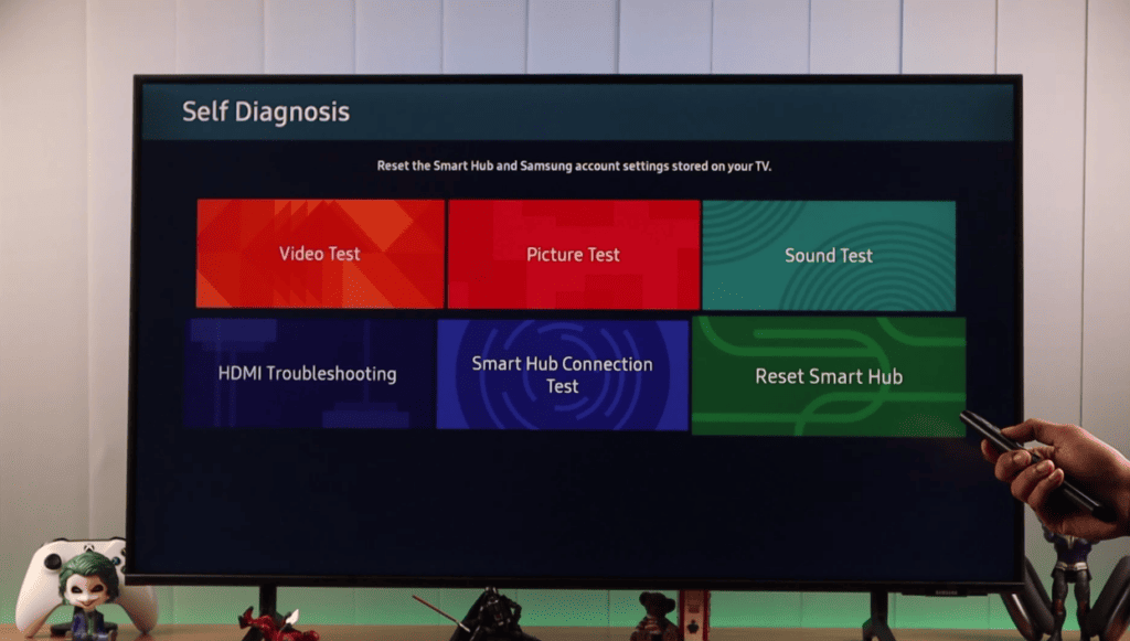 Reset Smart Hub option on a Samsung smart TV